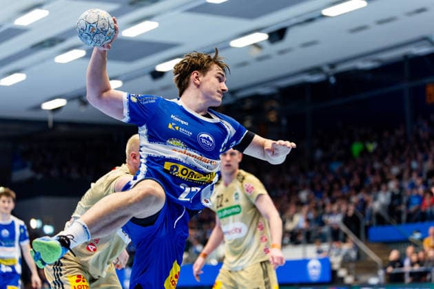 10.04.2026, GER, Handball, Maenner, Saison 25 26, Daikin 1.Bl, 28.Spieltag, ThSV Eisenach - TSV Hannover-Burgdorf Felix Aellen (ThSV Eisenach,22) 99817 Eisenach Werner-Assmann-Halle Am Sportp Thueringen Deutschland