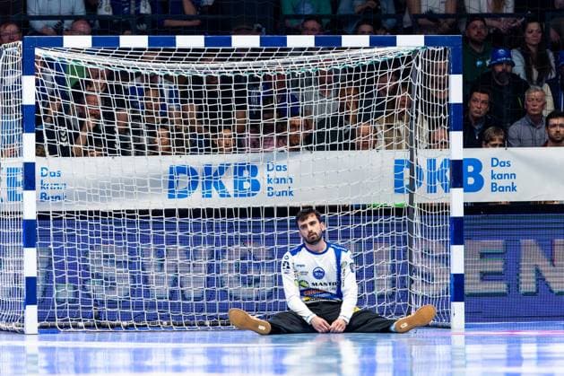10.04.2026, GER, Handball, Maenner, Saison 25 26, Daikin 1.Bl, 28.Spieltag, ThSV Eisenach - TSV Hannover-Burgdorf Matija Spikic (ThSV Eisenach,1) 99817 Eisenach Werner-Assmann-Halle Am Sportp Thueringen Deutschland