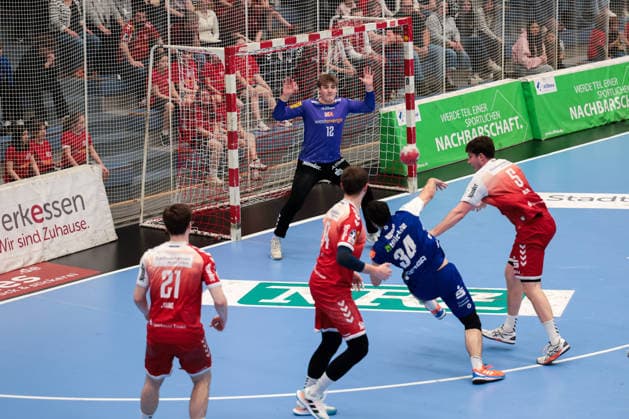 10.04.2026, 27. Spieltag der 2. Handball Bundesliga, TuSEM Essen - HBW Balingen Weilstetten. Torwart Finn Knaack (TuSEM Essen). Essen Am Hallo NRW Deutschland xRHR-FOTO DEx *** 10 04 2026, 27 Matchday of 2 Handball Bundesliga, TuSEM Essen HBW Balingen Weilstetten Goalkeeper Finn Knaack TuSEM Essen Essen Am Hallo NRW Germany xRHR PHOTO DEx Copyright: DennisxEwert RHR-FOTOx RHR-FOTO DE