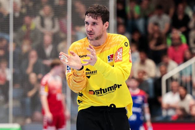 10.04.2026, 27. Spieltag der 2. Handball Bundesliga, TuSEM Essen - HBW Balingen Weilstetten. Torwart Daniel Rebmann (HBW Balingen-Weilstetten). Essen Am Hallo NRW Deutschland xRHR-FOTO DEx *** 10 04 2026, 27 Matchday of 2 Handball Bundesliga, TuSEM Essen HBW Balingen Weilstetten Goalkeeper Daniel Rebmann HBW Balingen Weilstetten Essen Am Hallo NRW Germany xRHR PHOTO DEx Copyright: DennisxEwert RHR-FOTOx RHR-FOTO DE