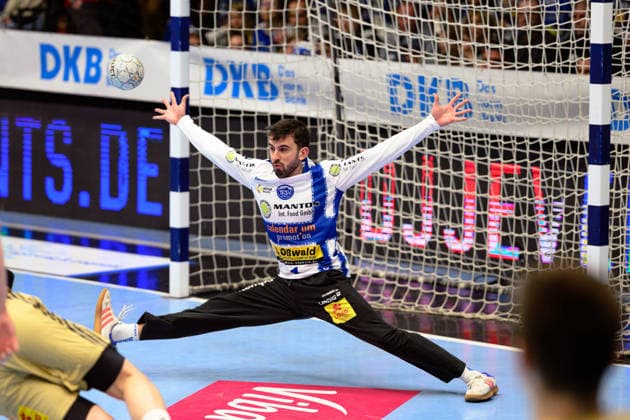 Matija Spikic (ThSV Eisenach, 01) GER, ThSV Eisenach gegen TSV Hannover-Burgdorf, 1. Daikin Handballbundesliga, Handball, 28.Spieltag, Saison 2025 2026, 19.00 Uhr, 10.04.2026 GER, ThSV Eisenach gegen TSV Hannover-Burgdorf, 1. Daikin Handballbundesliga, Handball, 28.Spieltag, Saison 2025 2026, 19.00 Uhr, 10.04.2026 Eisenach Copyright: xEibner-Pressefoto MartinxHerbstx EP_MHT