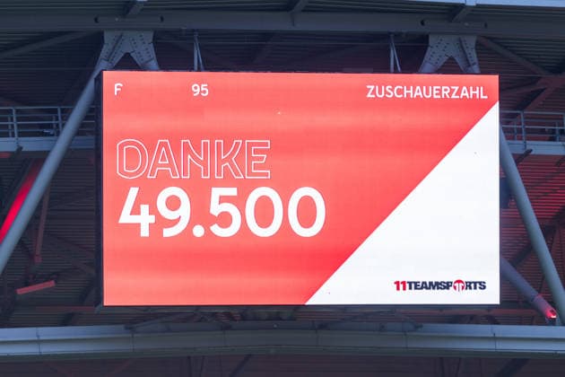 2. Fussball Bundesliga: Fortuna Düsseldorf 1895 - Holstein Kiel; 10.04.2026 Die Zuschauerzahl - 49.500 - Fortuna für alle 2. Fussball Bundesliga, Fortuna Düsseldorf 1895 - Holstein Kiel, Düsseldorf, Merkur Spiel-Arena am 10.04.2026 DFL REGULATIONS PROHIBIT ANY USE OF PHOTOGRAPHS AS IMAGE SEQUENCES AND OR QUASI-VIDEO. *** 2 Soccer Bundesliga Fortuna Düsseldorf 1895 Holstein Kiel 10 04 2026 The number of spectators 49 500 Fortuna for all 2 Soccer Bundesliga, Fortuna Düsseldorf 1895 Holstein Kiel, Düsseldorf, Merkur Spiel Arena on 10 04 2026 DFL REGULATIONS PROHIBIT ANY USE OF PHOTOGRAPHS AS IMAGE SEQUENCES AND OR QUASI VIDEO Copyright: xBEAUTIFULxSPORTS Wunderlx