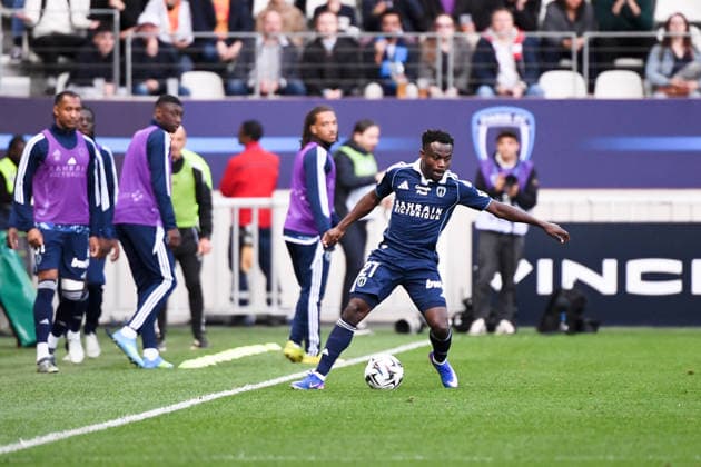 Paris FC v AS Monaco - Ligue 1 McDonald s 2025 2026 27 Moses SIMON (pfc) during the Ligue 1 McDonald s match between Paris and Monaco at Stade Jean Bouin on April 10, 2026 in Paris, France. Paris France  Copyright: xFEPx 776482480