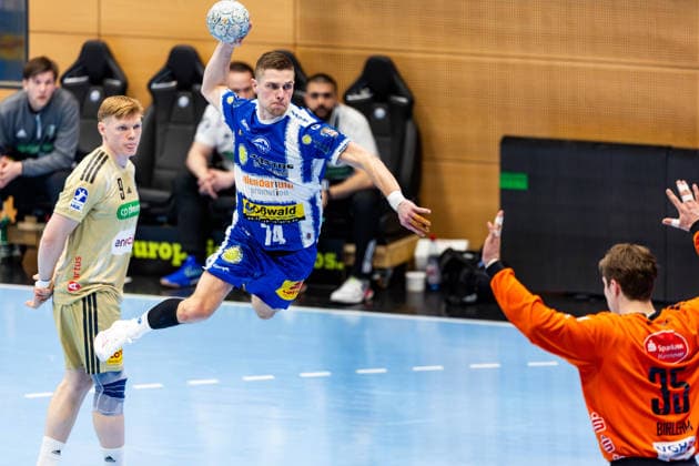 10.04.2026, GER, Handball, Maenner, Saison 25 26, Daikin 1.Bl, 28.Spieltag, ThSV Eisenach - TSV Hannover-Burgdorf Vincent Buechner (ThSV Eisenach,74) 99817 Eisenach Werner-Assmann-Halle Am Sportp Thueringen Deutschland