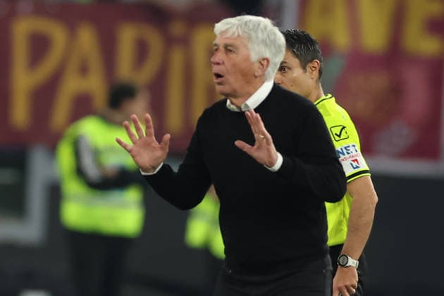 April 10, 2026, Rome, Lazio, Italy: Giampiero Gasperini coach of Roma during Serie A soccer match AS Roma - Pisa SC Stadio Olimpico on April 10, 2026 in Rome , Italy. Rome Italy - ZUMAl131 20260410_zsp_l131_001 Copyright: xCiroxDexLucax