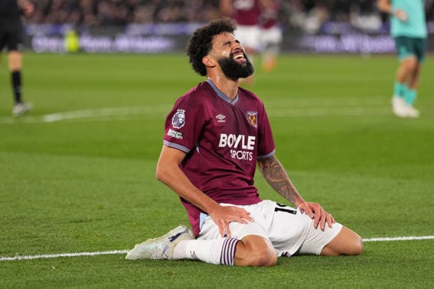 Premier League: West Ham United v Wolverhampton Wanderers Pablo of West Ham United after missed chance during the Premier League match West Ham United vs Wolverhampton Wanderers at London Stadium, London, United Kingdom on 10 April 2026 (Photo by Harvey Murphy News Images) Copyright: xHarveyxMurphy NewsxImagesx