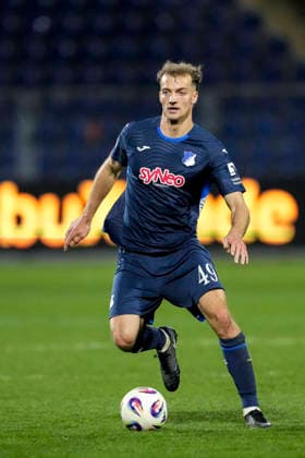 Yannik Lührs (TSG II, 49), am Ball, Freisteller, Ganzkörper, Einzelbild, Einzelfoto, Aktion, Action, 10.04.2026, Sinsheim (Deutschland), Fussball, 3. Liga, TSG 1899 Hoffenheim II - 1. FC Schweinfurt 05, DFB DFL REGULATIONS PROHIBIT ANY USE OF PHOTOGRAPHS AS IMAGE SEQUENCES AND OR QUASI-VIDEO. *** Yannik Lührs TSG II, 49 , on the ball, cropped, full body, single image, single photo, action, action, 10 04 2026, Sinsheim Germany , Soccer, 3 Liga, TSG 1899 Hoffenheim II 1 FC Schweinfurt 05, DFB DFL REGULATIONS PROHIBIT ANY USE OF PHOTOGRAPHS AS IMAGE SEQUENCES AND OR QUASI VIDEO xozx