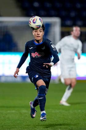 Deniz Zeitler (TSG II, 38), am Ball, Freisteller, Ganzkörper, Einzelbild, Einzelfoto, Aktion, Action, 10.04.2026, Sinsheim (Deutschland), Fussball, 3. Liga, TSG 1899 Hoffenheim II - 1. FC Schweinfurt 05, DFB DFL REGULATIONS PROHIBIT ANY USE OF PHOTOGRAPHS AS IMAGE SEQUENCES AND OR QUASI-VIDEO. *** Deniz Zeitler TSG II, 38 , on the ball, cropped, full body, single image, single photo, action, action, 10 04 2026, Sinsheim Germany , Soccer, 3 Liga, TSG 1899 Hoffenheim II 1 FC Schweinfurt 05, DFB DFL REGULATIONS PROHIBIT ANY USE OF PHOTOGRAPHS AS IMAGE SEQUENCES AND OR QUASI VIDEO xozx