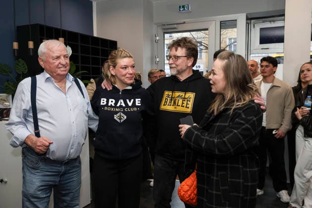 Boxen: Brave Boxing by Nina Meinke, Gym Eröffnung, Berlin, 10.04.2026 v.l: Ulli Wegner, Nina Meinke, Christian Meinke und Regina Halmich *** Boxing Brave Boxing by Nina Meinke, Gym opening, Berlin, 10 04 2026 from l Ulli Wegner, Nina Meinke, Christian Meinke and Regina Halmich