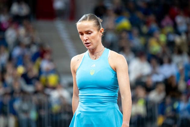 Katarzyna Kawa Vs Elina Svitolina - Billie Jean King Cup Qualifiers. Elina Svitolina of Ukraine competes in the Billie Jean King Cup Qualifiers, women s singles tennis match against Poland at the PreZero Arena in Gliwice, Poland, on April 10, 2026. Gliwice Poland  Copyright: xMarcinxGolbax originalFilename:golba-katarzyn260410_npqpE.jpg