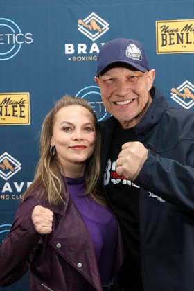 Boxen: Brave Boxing by Nina Meinke, Gym Eröffnung, Berlin, 10.04.2026 Regina Halmich und Axel Schulz *** Boxing Brave Boxing by Nina Meinke, Gym opening, Berlin, 10 04 2026 Regina Halmich and Axel Schulz