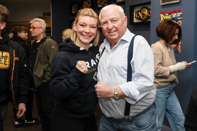 Boxen: Brave Boxing by Nina Meinke, Gym Eröffnung, Berlin, 10.04.2026 Nina Meinke und Ulli Wegner *** Boxing Brave Boxing by Nina Meinke, Gym opening, Berlin, 10 04 2026 Nina Meinke and Ulli Wegner