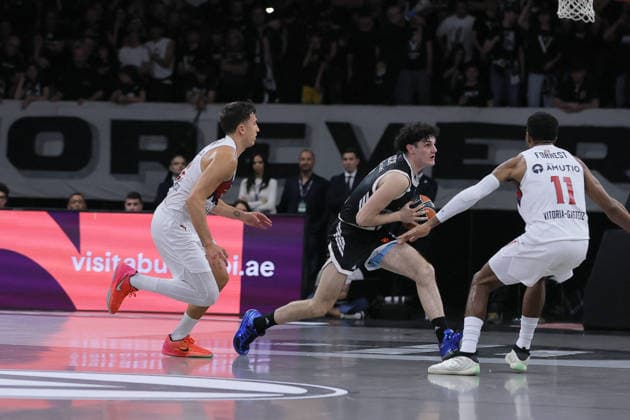 BASKET - Euroleague - Virtus Bologna vs Baskonia Vitoria 02 Matteo Baiocchi Virtus Bologna Match BASKETBALL - EUROLEAGUE Virtus Bologna vs Kosner Baskonia Vitoria-Gasteiz 10-04-2026 11 Trent Forrest Vitoria-Gasteiz Match BASKETBALL - EUROLEAGUE Virtus Bologna vs Kosner Baskonia Vitoria-Gasteiz 10-04-2026 during Virtus Bologna vs Baskonia Vitoria, Basketball Euroleague match in Bologna, Italy, April 10 2026 Bologna Italy  Copyright: xIPAxSport ABACAx
