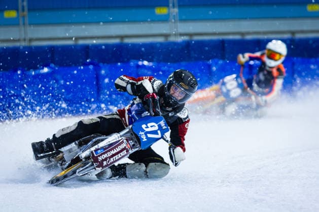 Heerenveen, Niederlande 11. April 2026: FIM Ice Speedway Gladiators Einzel-Weltmeisterschaft Finale 3 in Heerenveen - Training Im Bild: Ove Ledström Ledstroem (SWE) Thialf Eisstadion *** Heerenveen, Netherlands April 11, 2026 FIM Ice Speedway Gladiators Individual World Championship Final 3 in Heerenveen Training Pictured Ove Ledström Ledstroem SWE Thialf Eisstadion Copyright: xFotostandx xGelhotx