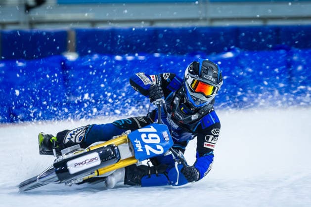 Heerenveen, Niederlande 11. April 2026: FIM Ice Speedway Gladiators Einzel-Weltmeisterschaft Finale 3 in Heerenveen - Training Im Bild: Niclas Kallin Svensson (SWE) Thialf Eisstadion *** Heerenveen, Netherlands 11 April 2026 FIM Ice Speedway Gladiators Individual World Championship Final 3 in Heerenveen Training Pictured Niclas Kallin Svensson SWE Thialf Eisstadion Copyright: xFotostandx xGelhotx