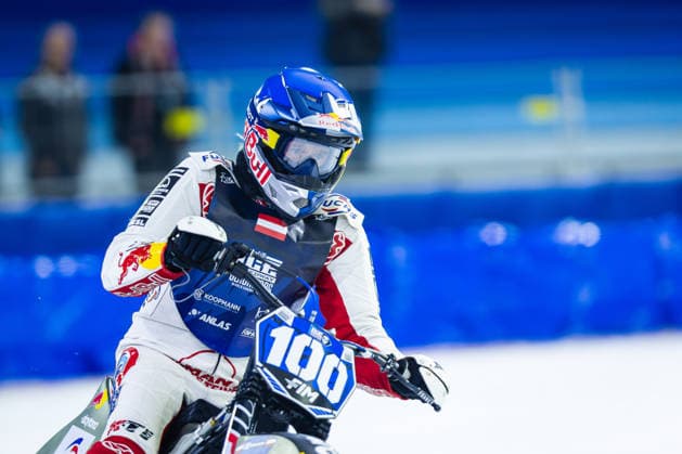 Heerenveen, Niederlande 11. April 2026: FIM Ice Speedway Gladiators Einzel-Weltmeisterschaft Finale 3 in Heerenveen - Training Im Bild: Franz Zorn (AUT) Thialf Eisstadion *** Heerenveen, Netherlands 11 April 2026 FIM Ice Speedway Gladiators Individual World Championship Final 3 in Heerenveen Training In the picture Franz Zorn AUT Thialf Eisstadion Copyright: xFotostandx xGelhotx