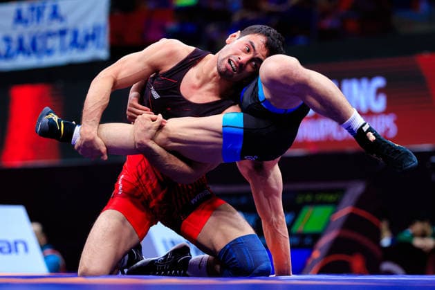 Senior Wrestling Asian Championships 61kg FS - Gulomjon Abdullaev (UZB) df. Wanhao Zou (CHN) *** Senior Wrestling Asian Championships 61kg FS Gulomjon Abdullaev UZB df Wanhao Zou CHN Copyright: xKostadinxAndonovx xUnitedxWorldxWrestlingx Kostadin Andonov United World Wrestling