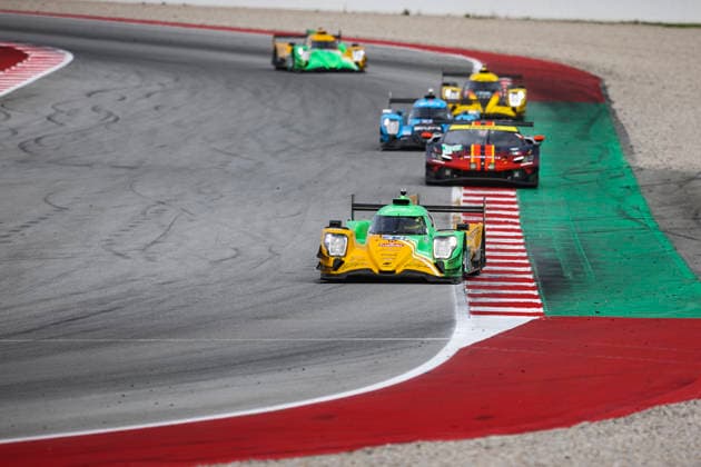 AUTO - ELMS - 4 HOURS OF BARCELONA 2026 43 SMIECHOWSKI Jakub (pol), DILLMANN Tom (fra), YELLOLY Nicholas (gbr), Inter Europol Competition, Oreca 07 - Gibson, LMP2, action during the 4 Hours of Barcelona 2026, 1st round of the 2026 European Le Mans Series on the Circuit de Barcelona-Catalunya from April 10 to 12, 2026 in Barcelona, Spain - BarcelonaSpain  Copyright: xXavixBonillax