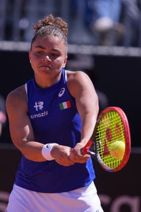 Jasmine Paolini during the Billy Jean King Cup tennis match betweenJasmine Paolini Sara Errani (ITA) vs Eri Hozumi Shuko Aoyama (JPN) at the Velletri™s stadium, Italy - Saturday April 11, 2026 - Tennis ( Photo by Alfredo Falcone LaPresse )  Copyright: xAlfredoxFalcone LaPressex