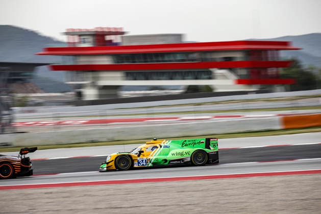 AUTO - ELMS - 4 HOURS OF BARCELONA 2026 34 GARG Bijoy (usa), DE GERUS Reshad (fra), Inter Europol Competition, Oreca 07 - Gibson, LMP2, action during the 4 Hours of Barcelona 2026, 1st round of the 2026 European Le Mans Series on the Circuit de Barcelona-Catalunya from April 10 to 12, 2026 in Barcelona, Spain - BarcelonaSpain  Copyright: xXavixBonillax