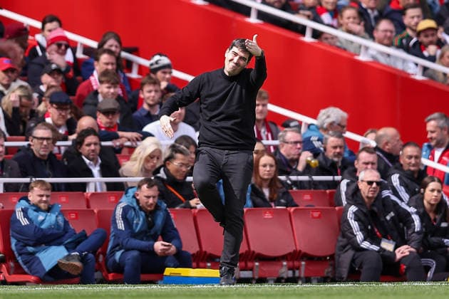 11th April 2026; Emirates Stadium, London, England; Premier League Football, Arsenal versus Bournemouth; Bournemouth manager Andoni Iraola KatiexChan