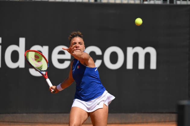 RECORD DATE NOT STATED 11th April 2026; ASD Colle degli Dei, Velletri, Italy; Billie Jean King Cup Qualifiers, Round One, Italy versus Japan; Jasmine Paolini of Italy AllShotxLive