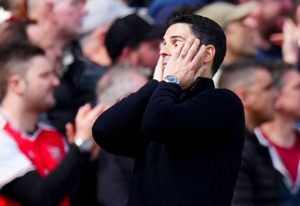 Arsenal Manager Mikel Arteta reacts Arsenal v AFC Bournemouth, Premier League, Football, Emirates Stadium, London, UK - 11 Apr 2026London Emirates Stadium United Kingdom EDITORIAL USE ONLY No use with unauthorised audio, video, data, fixture lists, club league logos or live services. Online in-match use limited to 120 images, no video emulation. No use in betting, games or single club league player publications. Copyright: xJavierxGarcia Shutterstockx 16823522av