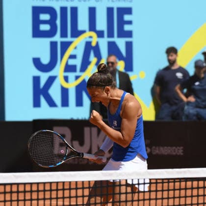 TENNIS - Internazionali di Tennis - BJK Cup Qualifiers - Italy vs Japan Sara Errani of Italy celebrate point during the match of Billie Jean King Cup between Italy and Japan at the Colle deli Degli Stadium on Apr 11, 2026 in Velletri, Italy. during BJK Cup Qualifiers - Italy vs Japan, International Tennis match in Velletri, Italy, April 11 2026 Velletri Italy  Copyright: xIPAxSport ABACAx