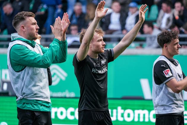 Deutschland: Fussball 2. Bundesliga, Saison 2025 26, 29. Spieltag, Preußen Münster vs SpVgg Greuther Fürth, 11.04.2026, LVM Preußenstadion (Münster, Nordrhein-Westfalen) Jannik Dehm (SpVgg Greuther Fürth, 23)