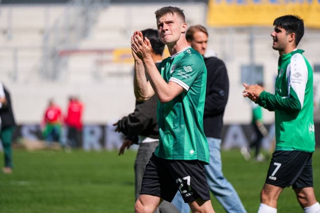 Deutschland: Fussball 2. Bundesliga, Saison 2025 26, 29. Spieltag, Preußen Münster vs SpVgg Greuther Fürth, 11.04.2026, LVM Preußenstadion (Münster, Nordrhein-Westfalen) Jano ter Horst (Preußen Münster, 27)