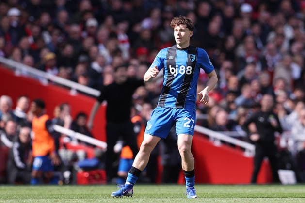 11th April 2026; Emirates Stadium, London, England; Premier League Football, Arsenal versus Bournemouth; Alex Toth of Bournemouth KatiexChan