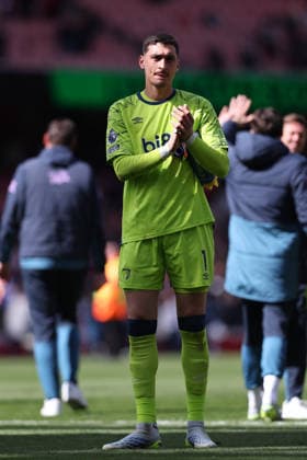11th April 2026; Emirates Stadium, London, England; Premier League Football, Arsenal versus Bournemouth; goalkeeper Djordje Petrovic of Bournemouth after the match KatiexChan