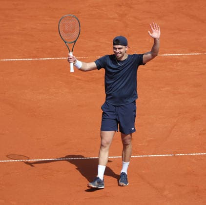 11.04.2026, BMW Open 2026, ATP, Tennis Herren Tour 500, MTTC Iphitos, Muenchen, Tennis, im Bild: Marko Topo (GER) siegt vs Ugo Blanchet (FRA)