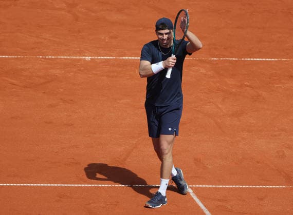 11.04.2026, BMW Open 2026, ATP, Tennis Herren Tour 500, MTTC Iphitos, Muenchen, Tennis, im Bild: Marko Topo (GER) siegt vs Ugo Blanchet (FRA)
