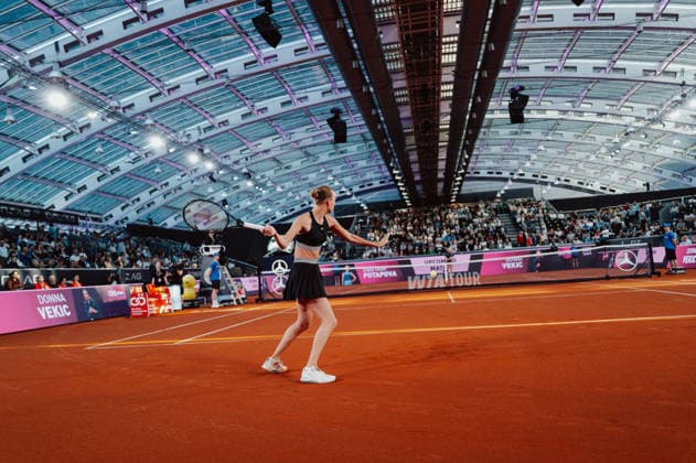TENNIS - WTA, Tennis Damen Upper Austria Ladies Linz LINZ,AUSTRIA,11.APR.26 - TENNIS - WTA Tour, Upper Austria Ladies Linz. Image shows Anastasia Potapova (AUT) during warm up.  GEPAxpictures xAlexanderxSolc