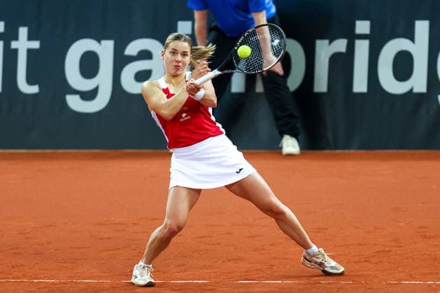2026.04.11 Gliwice Tenis Billie Jean King Cup mecz kwalifikacyjny Polska - Ukraina N z Maja Chwalinska mecz gry podwojnej (doubles match) Foto Sebastian Sienkiewicz PressFocus 2026.04.11 Gliwice Tennis Billie Jean King Cup Qualifiers Match Poland - Ukraine Maja Chwalinska mecz gry podwojnej (doubles match) Credit: Sebastian Sienkiewicz PressFocus NEWSPIX.PL --- newspix.pl 