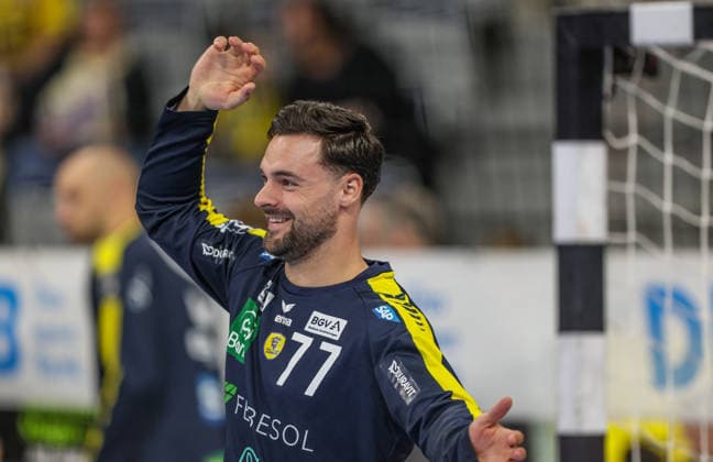 GER, Mannheim, Rhein-Neckar Löwen vs Flensburg-Handewitt, Daikin Handball-Bundesliga, Handball, HBL, Spielzeit 2025 2026, SAP Arena, 28. Spieltag im Bild: Dani Baijens (Rhein‘Neckar Löwen 77) DFB DFL REGULATIONS PROHIBIT ANY USE OF PHOTOGRAPHS AS IMAGE SEQUENCES AND OR QUASI-VIDEO, 11.04.2026 Copyright: HMBxMedia HendrikxHamelau