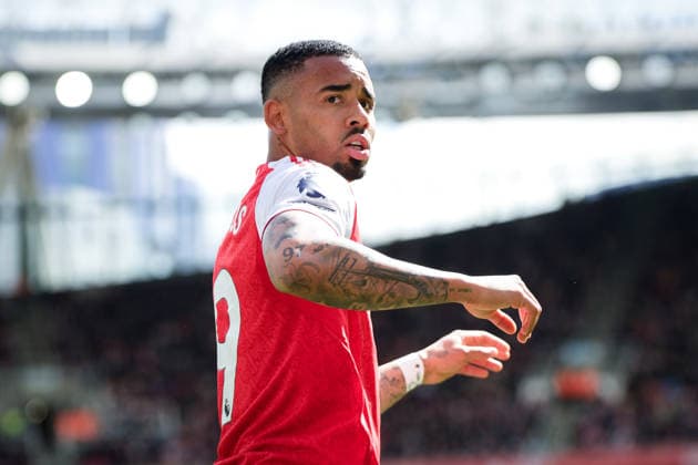 LONDON, ENGLAND - APRIL 11: Gabriel Jesus of Arsenal during the Premier League match between Arsenal and Bournemouth at Emirates Stadium on April 11, 2026 in London, England.  Copyright: xPedroxPorru MBxMediax
