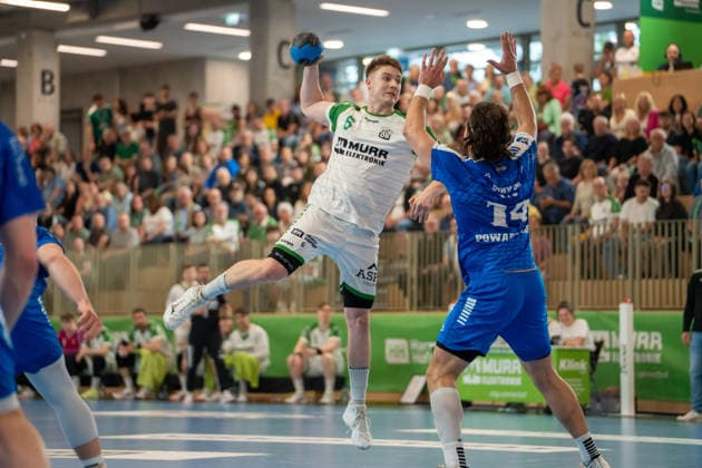 Handball I Herren I Saison 2025-2026 I 2. Bundesliga I 27. Spieltag I HC Oppenweiler Backnang - Dessau-Roßlauer HV I 11.04.2026 Timm Buck (6, HC Oppenweiler Backnang) im Wurf Backnang Murrtal Arena Baden-Württemberg Deutschland Copyright: xLobeca MaxxPetershansx