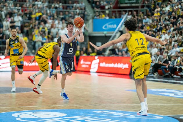 Jonas Mattisseck (ALBA Berlin, 09), GER, MHP RIESEN Ludwigsburg vs. ALBA Berlin, Basketball Bundesliga, easycredit BBL, 29. Spieltag, Spielzeit 2025 2026, 11.04.2026, GER, MHP RIESEN Ludwigsburg vs. ALBA Berlin, Basketball Bundesliga, easycredit BBL, 29. Spieltag, Spielzeit 2025 2026, 11.04.2026 Ludwigsburg Copyright: xEibner-Pressefoto SaschaxWaltherx EP_EER