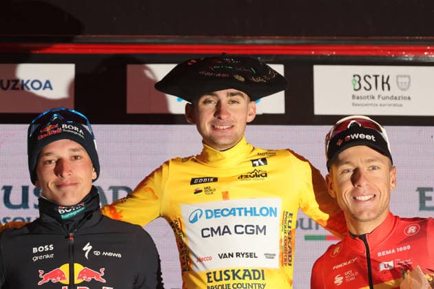 11-04-2026 Itzulia Basque Country; Tappa 06 Goizper Antzuola - Bergara; 2026, Decathlon - Cma Cgm; 2026, Red Bull - Bora Hansgrohe; 2026, Ineos Grenadiers; Seixas, Paul; Lipowitz, Florian; Johannessen, Tobias Halland; Bergara; 