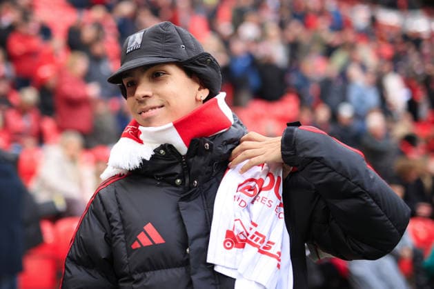 Football - Premier League - Liverpool v Fulham 11th April 2026 - Premier League - Liverpool v Fulham - Argentinian rapper Milo J - Photo: Simon Stacpoole Offside. Liverpool UK Copyright: xSimonxStacpoolexOffside