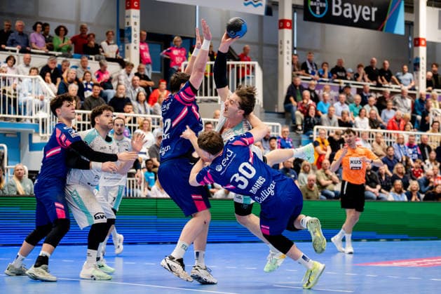 Dormagen, 11.04.2026, Handball, Herren, 2. Bundesliga, 27. Spieltag, 2025 2026: TSV Bayer Dormagen SG BBM Bietigheim Dormagen TSV Bayer Sportcenter NRW Germany