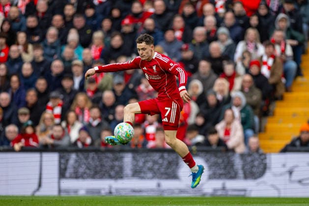 Football - FA Premier League - Liverpool FC v Fulham FC LIVERPOOL, ENGLAND - Saturday, April 11, 2026: Liverpool s Florian Wirtz during the FA Premier League match between Liverpool FC and Fulham FC at Anfield. (Photo by David Rawcliffe Propaganda) LIVERPOOL Anfield MERSEYSIDE ENGLAND  Copyright: xDavidxRawcliffex P2026-04-11-Liverpool_Fulham-86