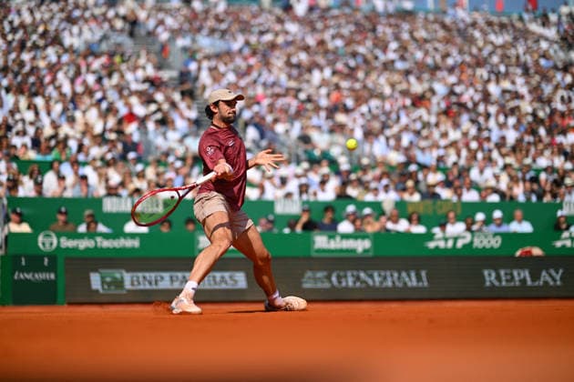 2026 Rolex Monte-Carlo Masters - Day 6 Valentin Vacherot (MON) during his semi final match at the 2026 Rolex Monte-Carlo Masters in Monte-Carlo, MONACO, on April 11th, 2026. Photo by Corinne Dubreuil ABACAPRESS.COM Monte-Carlo Monaco  Copyright: xDubreuilxCorinne ABACAx