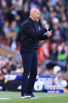 Football - Premier League - Liverpool v Fulham 11th April 2026 - Premier League - Liverpool v Fulham - Liverpool manager Arne Slot - Photo: Simon Stacpoole Offside. Liverpool UK Copyright: xSimonxStacpoolexOffside