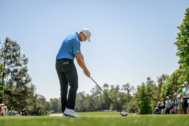 260411 Ludvig Aberg of Sweden during the third round of the 2026 Masters Golf Tournament on April 11, 2026 in Augusta. Photo: Petter Arvidson BILDBYRAN kod PA PA1195 golf masters bbeng the masters augusta sweden sverige Copyright: PETTERxARVIDSON BB260411PA045