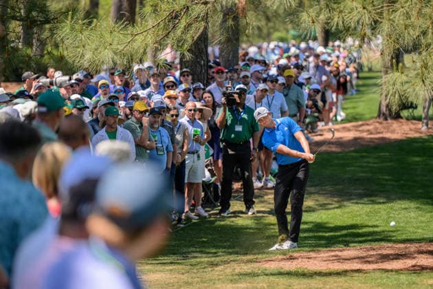 260411 Ludvig Aberg of Sweden during the third round of the 2026 Masters Golf Tournament on April 11, 2026 in Augusta. Photo: Petter Arvidson BILDBYRAN kod PA PA1195 golf masters bbeng the masters augusta sweden sverige Copyright: PETTERxARVIDSON BB260411PA048