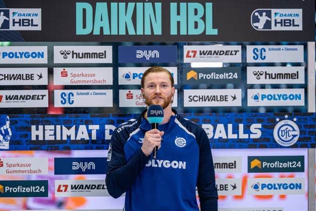Daikin Handball Bundesliga, VfL Gummersbach - HSG Wetzlar, 11.04.2026 Tom Kiesler (VfL Gummersbach, 30), ; Daikin Handball Bundesliga, VfL Gummersbach - HSG Wetzlar, 11.04.2026 Copyright: xBEAUTIFULxSPORTS Erlhofx