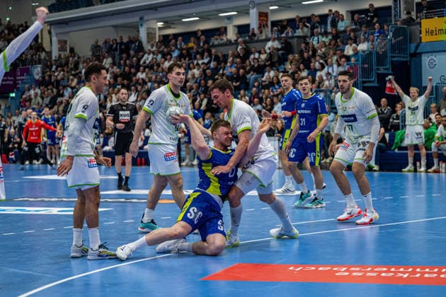Daikin Handball Bundesliga, VfL Gummersbach - HSG Wetzlar, 11.04.2026 Kristjan HorÅ¾en (VfL Gummersbach, 27), ; Daikin Handball Bundesliga, VfL Gummersbach - HSG Wetzlar, 11.04.2026 Copyright: xBEAUTIFULxSPORTS Erlhofx